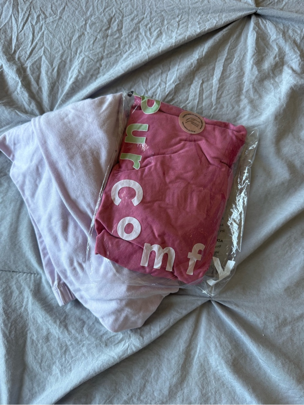 PurComfy Lavender and Deep Pink Bassinet Fitted Sheet Set
